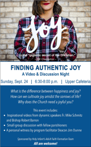 Finding Authentic Joy @ Upper Cafeteria