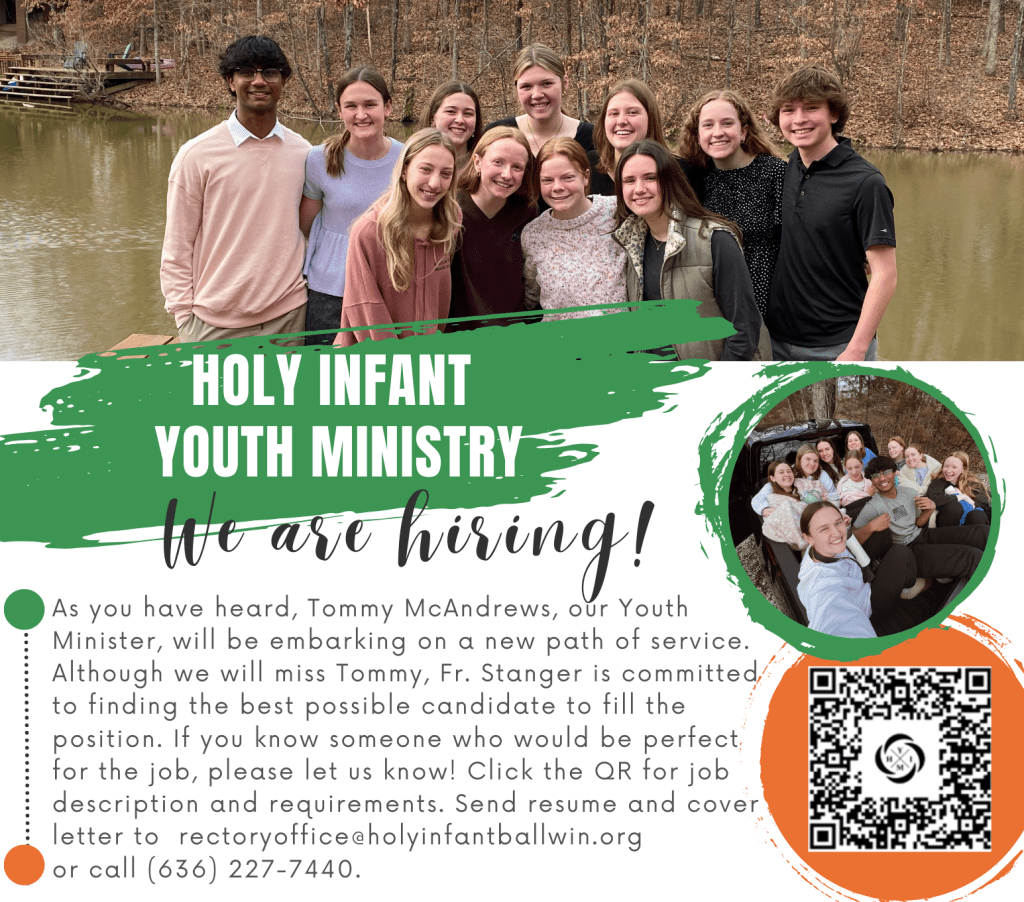 Holy Infant Seeking Director of Youth Ministry - Holy Infant Catholic ...